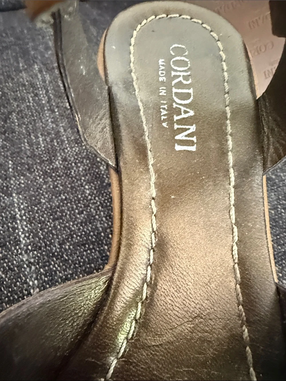 Cordani Leather Wedge Sandals
